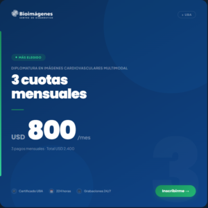 Cuota 2 - Diplomatura Universitaria Imágenes Cardiovasculares - Tres Pagos